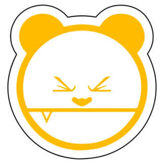 Mad Panda Sticker (Yellow)